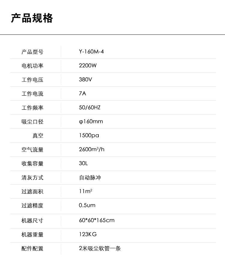 御衛(wèi)仕除塵器Y-160M-4