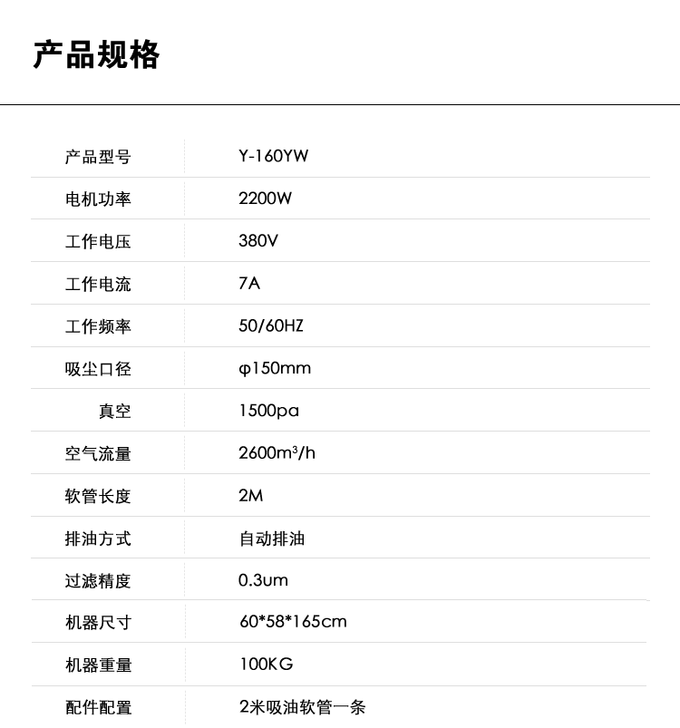 御衛仕油霧除塵器Y-160YW